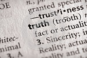 Dictionary Series - Philosophy: truth photo