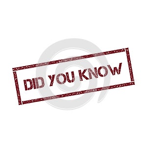 Did you know rectangular stamp.