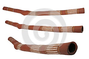 Didgeridoo, musical instrument of the australian aboriginals photo