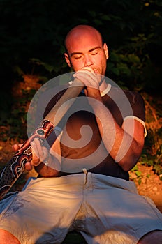 Didgeridoo player