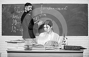 He didnt learn lesson. Bearded man cheating at lesson. School teacher conducting lesson in class. Lesson of mathematics