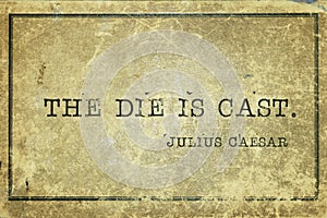 Die is cast Caesar