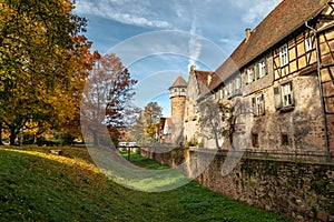 The Diebsturm in Michelstadt on a sunny day