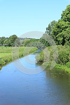 The Diemel river near the town of Warburg