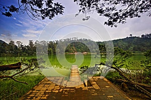 Dieng Highland Telaga Warna Greenish Sulphuric Lake