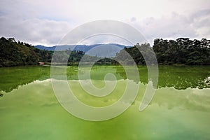 Dieng Highland Telaga Warna Greenish Sulphuric Lake