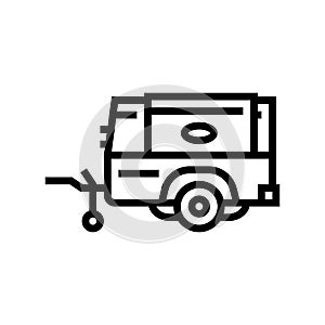diesel air compressor line icon vector illustration