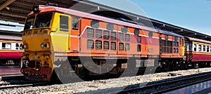 Diesel electric Alstom locomotive 4225 at Hua Lamphong station