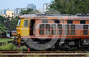 Diesel electric locomotive on a shunting line