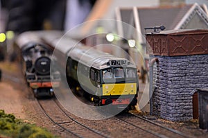 Diesel electric model railway train engine