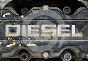 Diesel engine close up