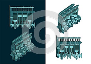 Diesel engine Cutaway