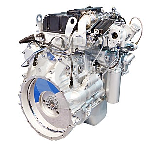 Diesel engine isolated white