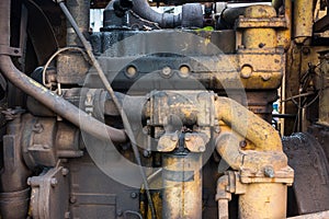 Diesel Engine of an old tractor.