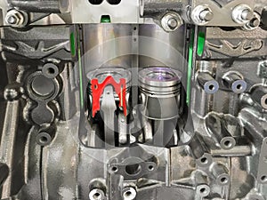 Diesel Engine piston cross section .