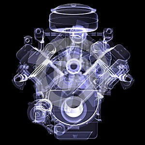 Diesel engine. X-ray render