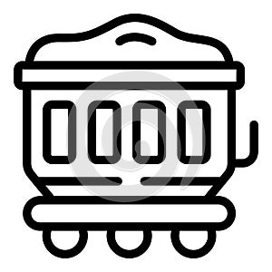 Diesel freight wagon icon outline vector. Train goods distribution