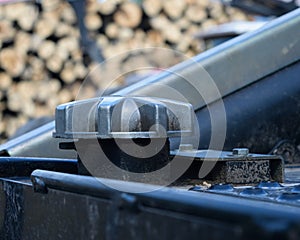 Diesel Fuel Cap on Skidder