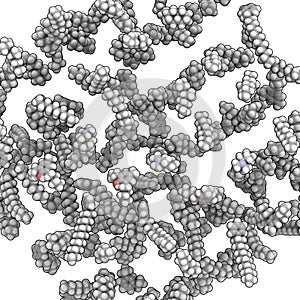 Diesel fuel, molecular view