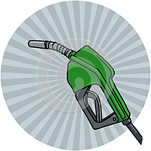 Diesel fuel pump nozzle illustration