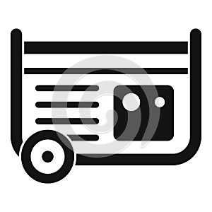 Diesel generator icon, simple style