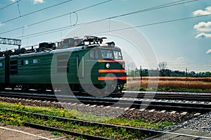 Diesel local train in Russia.