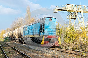 Diesel loco on the track