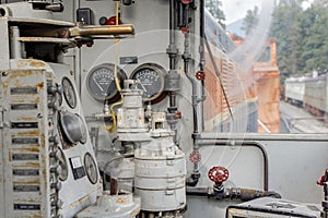 Diesel Locomotive inside Cab