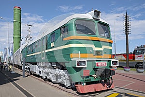 Diesel locomotive M62 of the combat railway missile system 15P961 