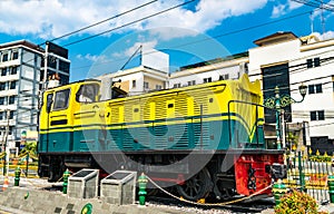 Diesel locomotive monument in Yogyakarta, Indonesia