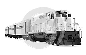 Diesel Locomotive Train Isolated