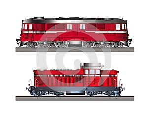 Diesel locomotives color side view