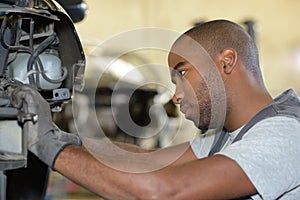 Diesel mechanic fixing vehicle