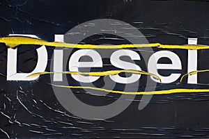 Diesel old inscription