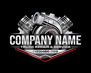 diesel turbo logo template photo