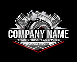 diesel turbo logo template