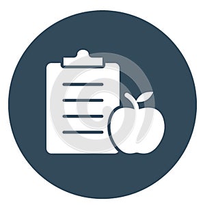 Diet Chart Isolated Vector icon which can be easily modified or edit