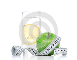 Diet diabetes weight loss concept with tape measure