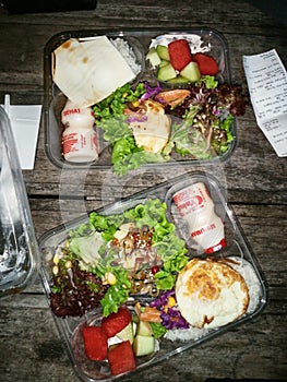 Diet, dinner, vegetable salad, fatloss photo