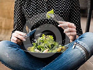 Diet food fiber weight loss salad calorie balanced
