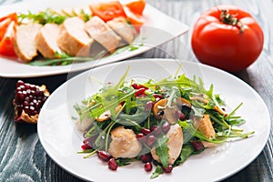 Diet food, proteins, healthy low-calorie meals concept. Chicken