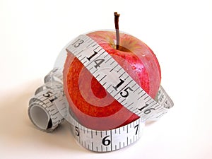 Diet Fruit (Apple) with measure tape