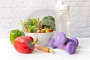 Diet Healthy food and lifestyle health concept.