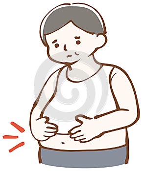 Diet male fat illustration