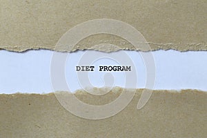 diet program on white paper