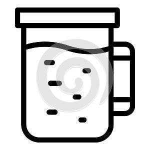 Diet water glass icon outline vector. Body energy
