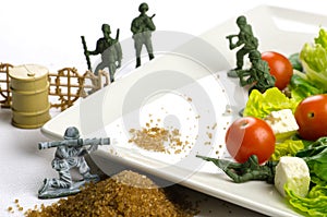 Diet and weight loss war with healthy food