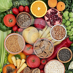 Dietary High Fibre Healthy Food Selection