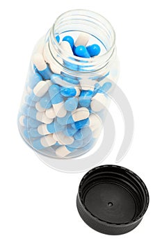 Dietary supplement in capsules. photo