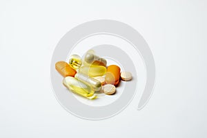 Dietary supplements pills and capsules of fish oil